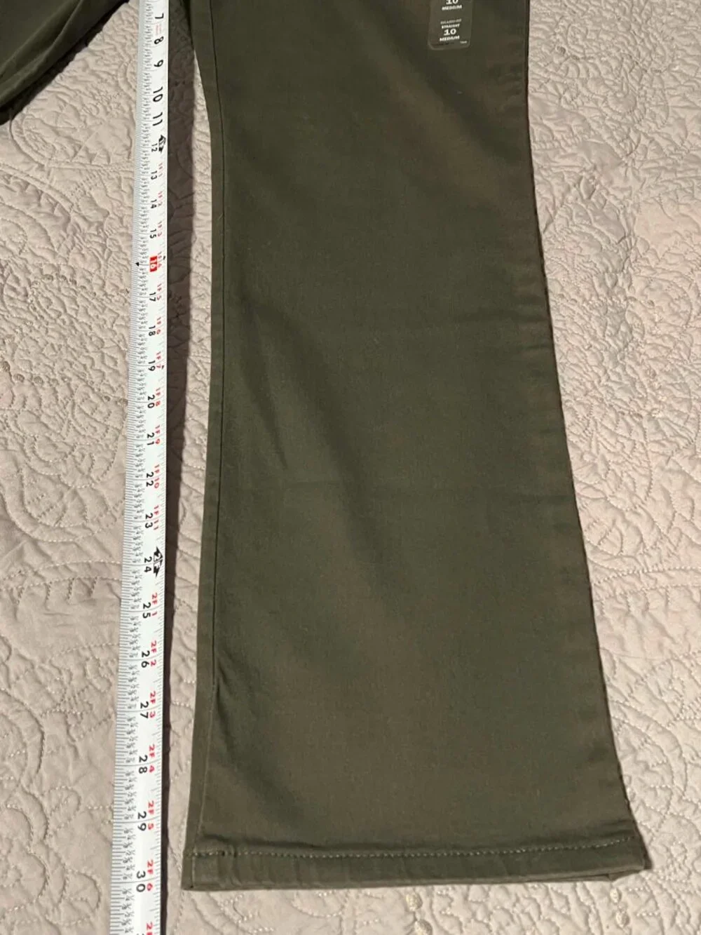 Lee Relaxed Fit Straight Leg Pants Sage Green Size 10